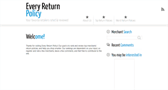 Desktop Screenshot of everyreturnpolicy.com